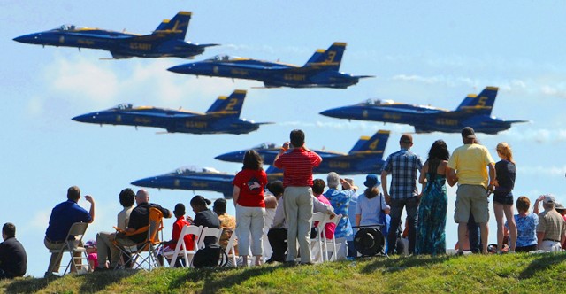 blue angels people watching