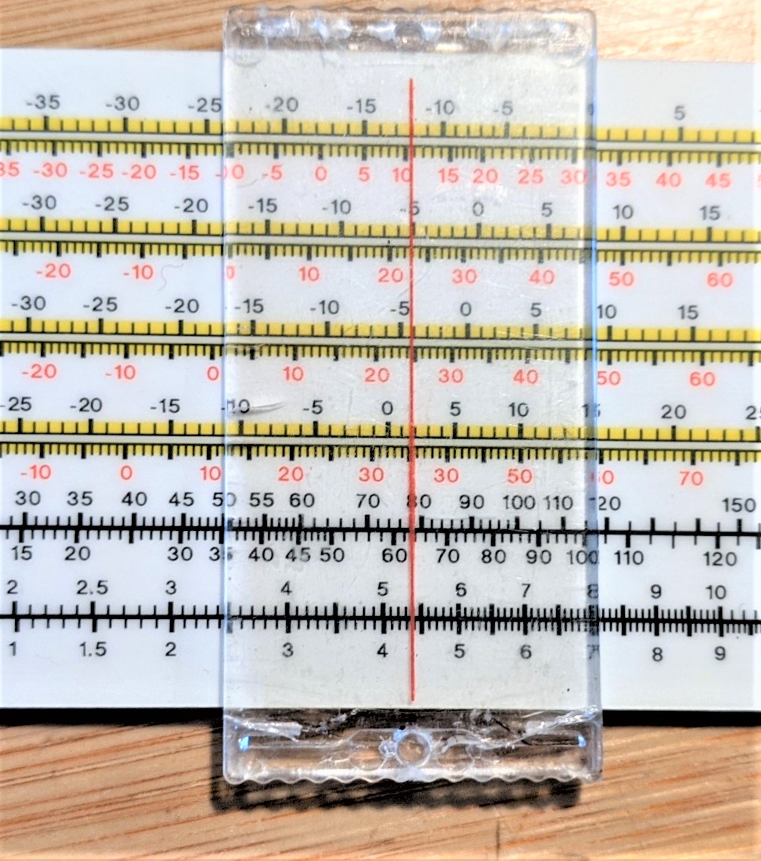 Slide rule incorrectly labeled 1